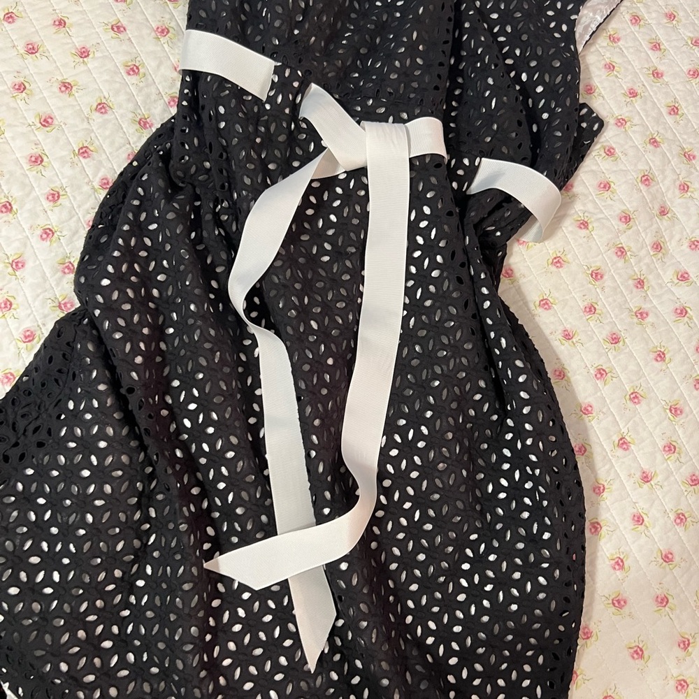 Sheri Martin Black Dress with White Accents